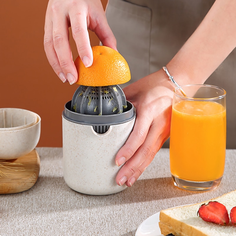 Tragbare Orange Manuelle Obst Entsafter Obst Tasse Presse Zitrone Orange Zitrusfrüchte Werkzeug Zitrone Presse Küche Spielereien Zubehör