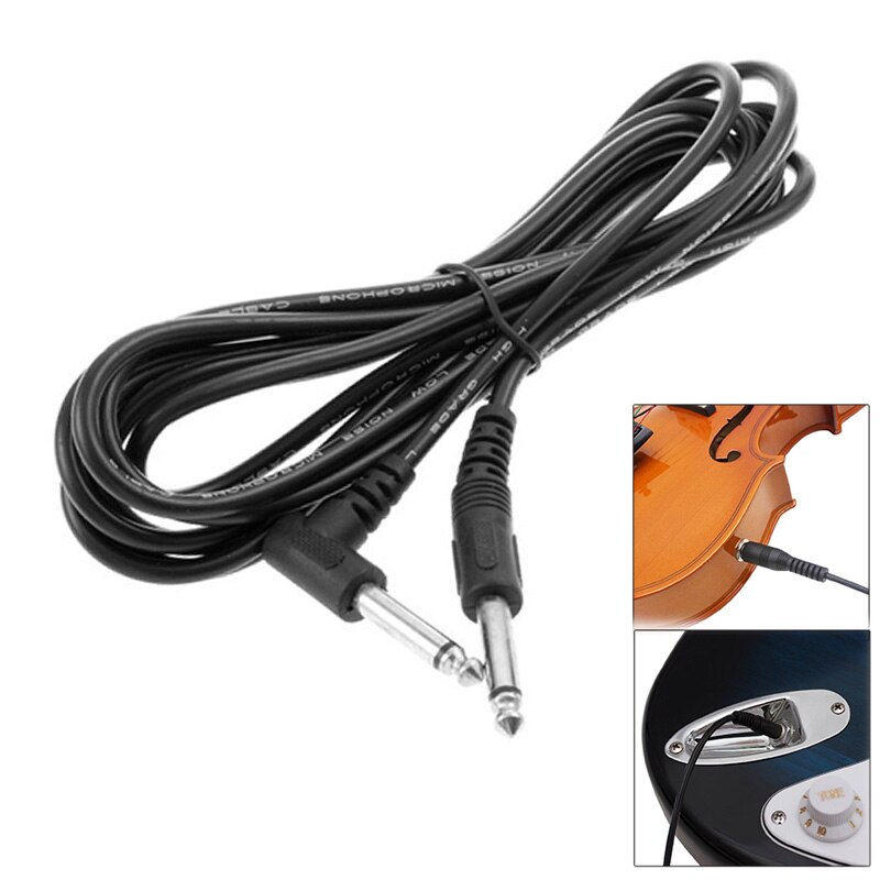 1/4 zoll Kabel Gitarre Kabel 10 Ft Gerade nach Rechts Winkel 6,5mm Kabel Adapter Verstärker Geschirmt Bass Gitarre Instrument kabel
