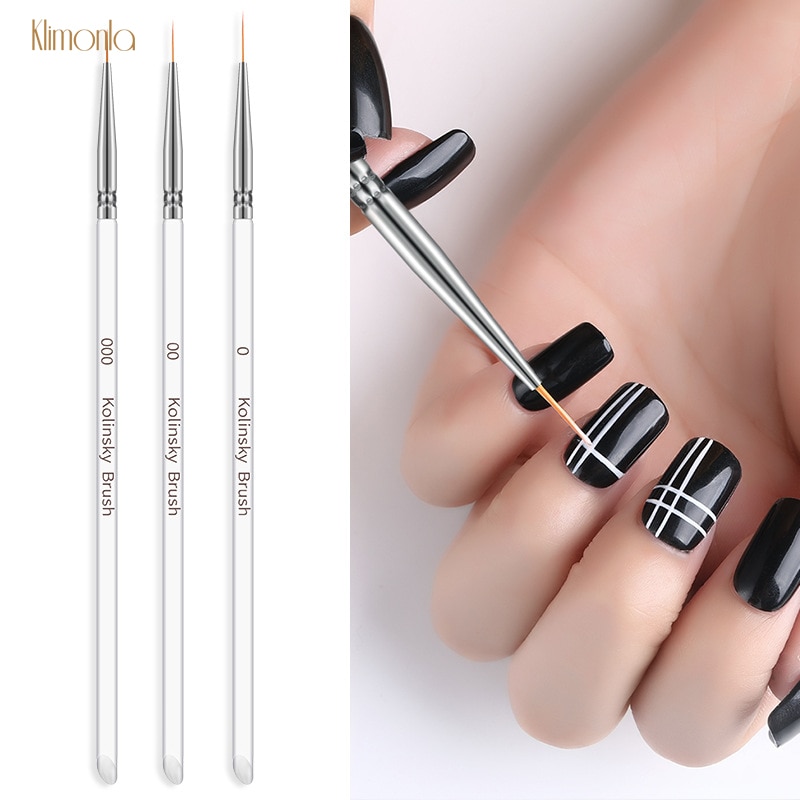 7/9/11/15mm Nagel Kunst Liner Streifen Stift 3 stücke transparent 2 Weg UV Gel acryl Malerei Zeichnung Stift DIY Nagel Tipps Manikübetreffend Werkzeuge