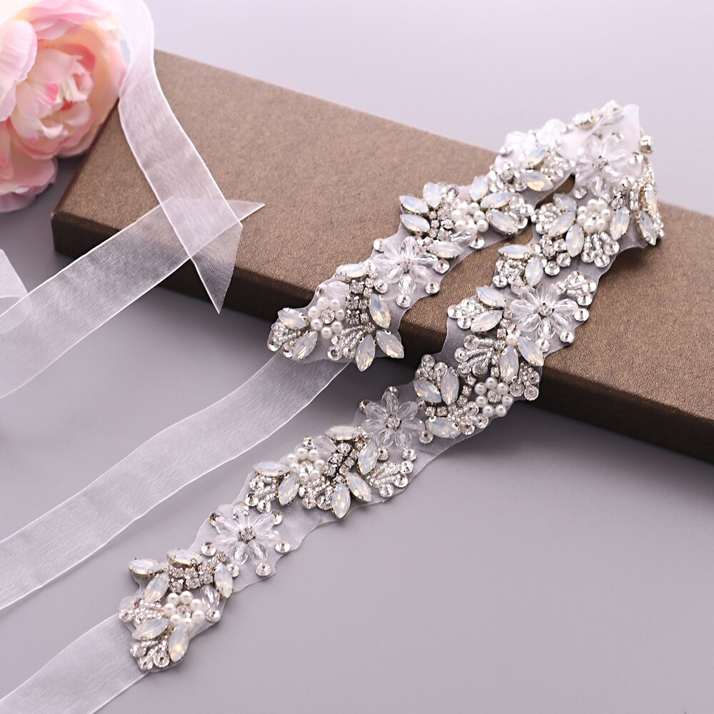 TRiXY S434 Luxus Hochzeit Gürtel Braut Gürtel Strass Gürtel Organza Gürtel Braut funkeln handgefertigt Gürtel Schmuck Gürtel für Braut