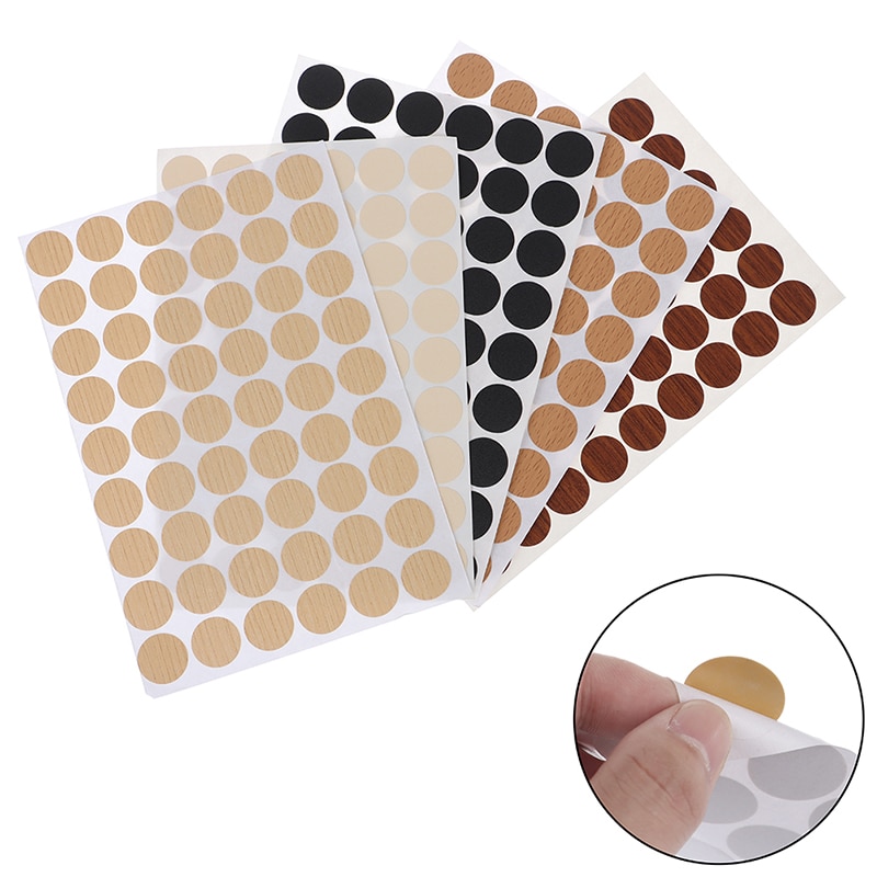 Dekorative Filme Möbel Aufkleber Holz Handwerk Schreibtisch Schrank Ornament 1 blatt Selbst Schraube Abdeckung Kappen Aufkleber Klebe