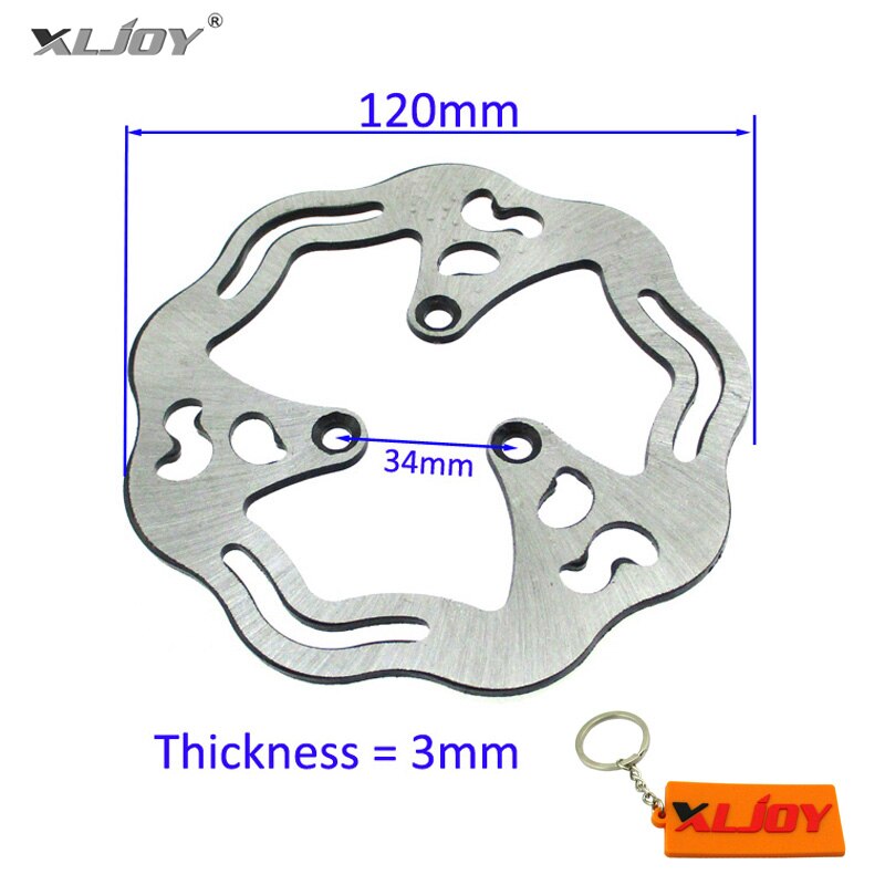 XLJOY 120mm Bremsscheibe 120x26x3mm Für 33cc 43cc 49cc Gas-Rolle und Elektroroller Tasche Fahrrad