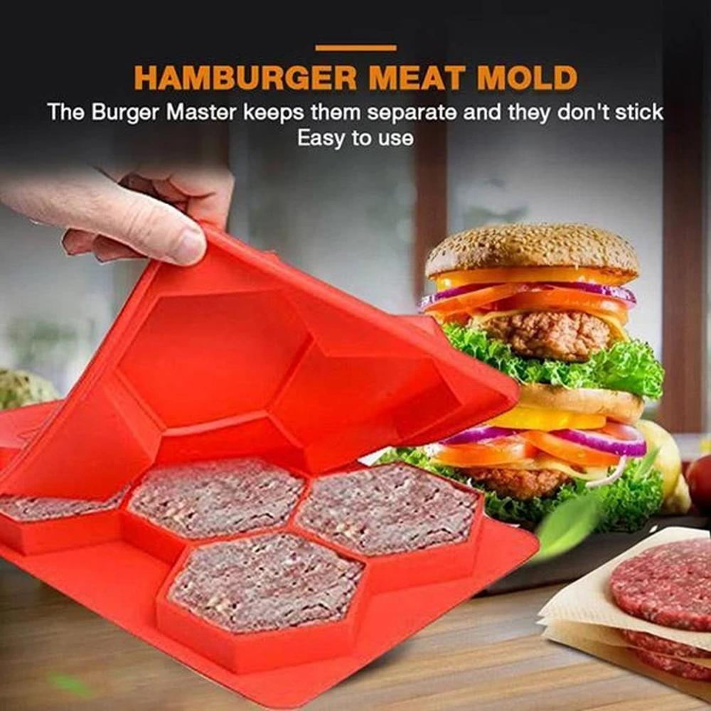 Silikon Backen Platz Burger bilden Manuelle Hamburger Formen Presse Burger Pasteten Hersteller Presse Hamburger bilden Grill Küche Werkzeuge
