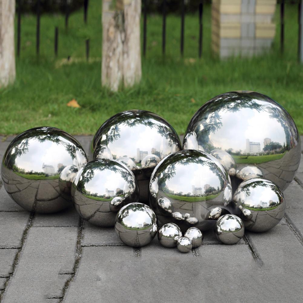 304 Edelstahl Spiegel Ball Kugel Nahtlose Hohl Ball 1,9/3,8/5,1 cm Für Garten Dekore