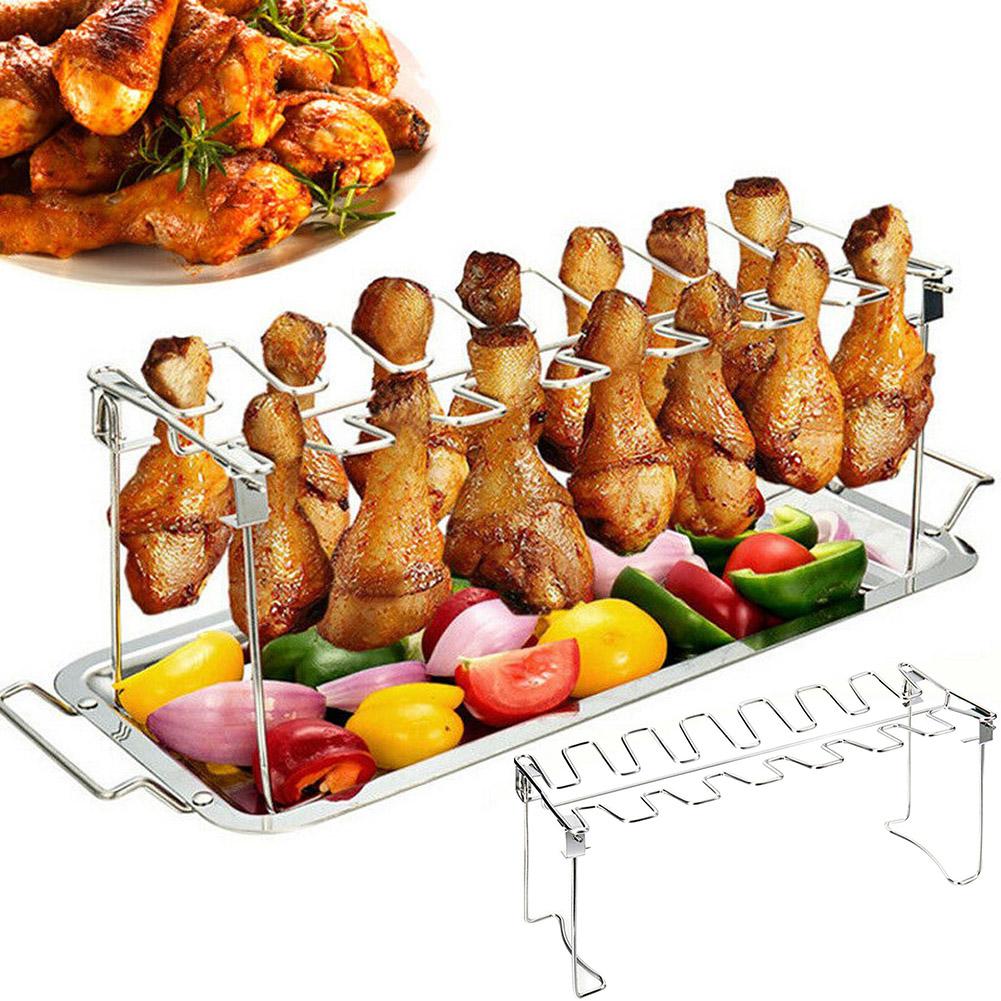 Edelstahl Huhn Bein Drumstick Grill Stehen Halfter Grill Nicht-Stock Gestell