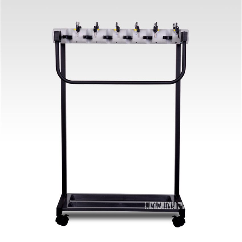 YF-12 12 Köpfe Büro Regenschirm Halfter Hotel Empfangshalle Handy, Mobiltelefon Regenschirm Kindergarten Stand Metall Regenschirm Gestell Mit Schloss Mit Rad