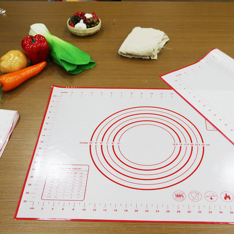 Verdicken nicht Stock Silikon zurück matt wiederverwendbar Backen matt Skala rollen Teig Pad Kneten Kochen Gebäck Küche Backen Werkzeug