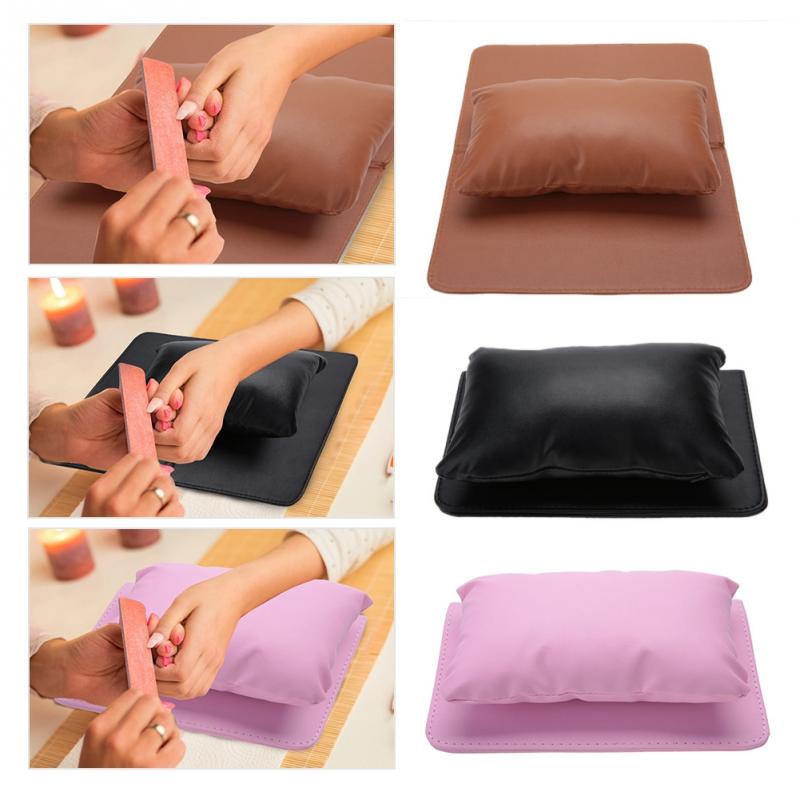 Nagel Kunst Ausrügestochen Hand Rest Kissen Kissen Weiche PU Leder Hand Halfter + Klapp Manikübetreffend Tisch matt Manikübetreffend Nagel Ausrügestochen ein