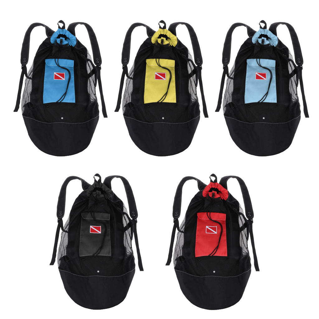 MagiDeal dauerhaft Gittergewebe Rucksack Luxus tauchen Tasche Tauchen Tauchen Strand Netz Pack für Wasser Sport Tauchen Schnorcheln Schwimmen Taschen