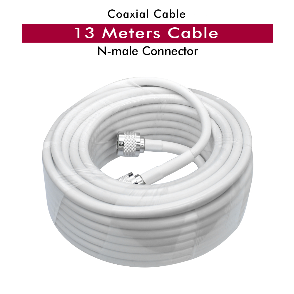 13 Meter Weiß RG6 Koaxialkabel N Stecker auf N Stecker Niedrigen Verlust koax Antenne Kabel für Handy, Mobiltelefon praktisch Signal Booster