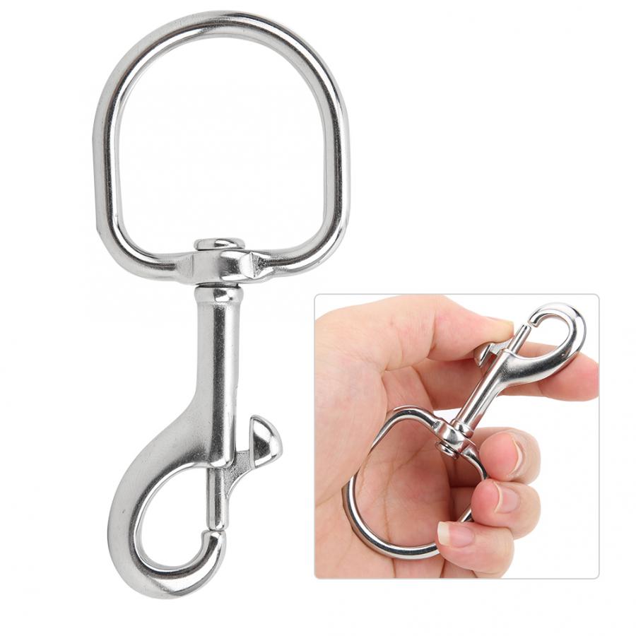 Tauchen D Ring Verschluss Edelstahl Tauchen Einzigen Kopf Haken D-Ring Hummer Verschluss Schlüsselband Haken 103x45 karabiner Verschluss