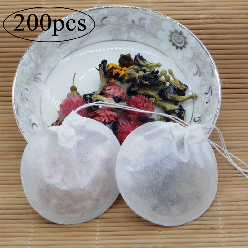 200 Stck Einweg leer Tee Beutel Runde Tee Taschen Filter Papier Taschen Gewürze Tasche Runde würzen Filter Taschen Tee Filterung beutel