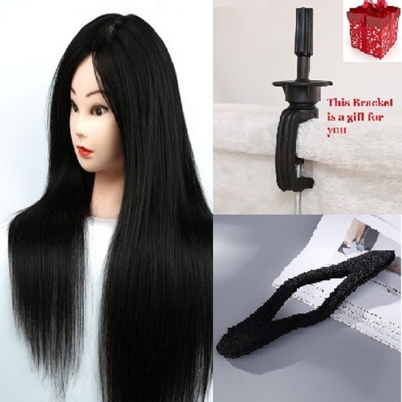 CAMMITEVER Braun Haar Mannequin Friseur Mannequin Kopf Professionelle Styling Kopf Perücke