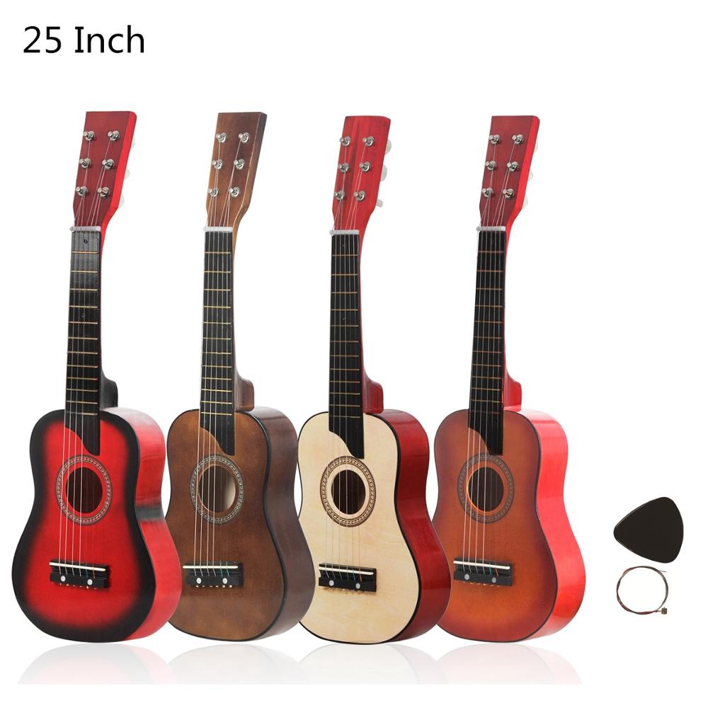 25 zoll Linde Akustische Gitarre mit wählen Saiten Spielzeug Gitarre für freundlicher und Anfänger
