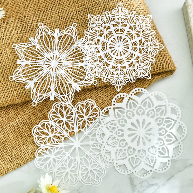 KLJUYP Weiß Spitze Papier Deckchen/setzt für Hochzeit Party Dekoration Lieferungen Scrapbooking Papier Handwerk