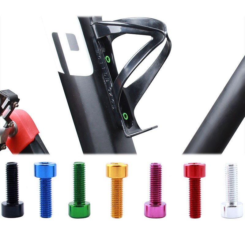2Stck Fahrrad Wasser Flasche Halfter Schrauben Aluminium Legierung Flasche KäFeige Schrauben Fahrrad Flasche Halfter Bolzen MTB Fahrrad Fahrrad Zubehör