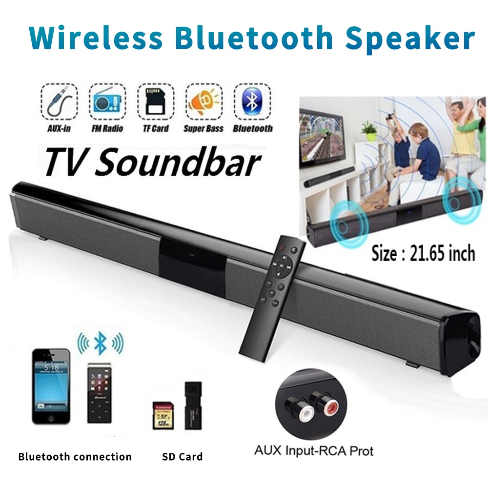 40W Bluetooth SoundBar Lautsprecher Verdrahtete und Drahtlose Bluetooth Lautsprecher Heimkino TV soundbar subwoofe mit Fernbedienung