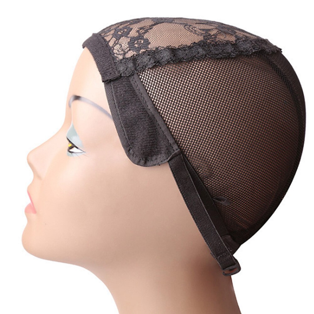 10Stck Schwarz Spitze Perücke Kappen Für sterben Herstellung Von Perücken Heißer Kuppel Kappe Für Perücke Haar Netz Haar Weben strecken Einstellbare