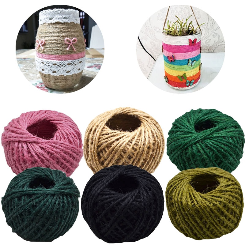 30m/rollen 2mm Jute Seil Schnüre Hanf Band Rustikalen Hochzeit Verpackung Liefert Verpackung Schnur Saiten Scrapbooking DIY Handwerk