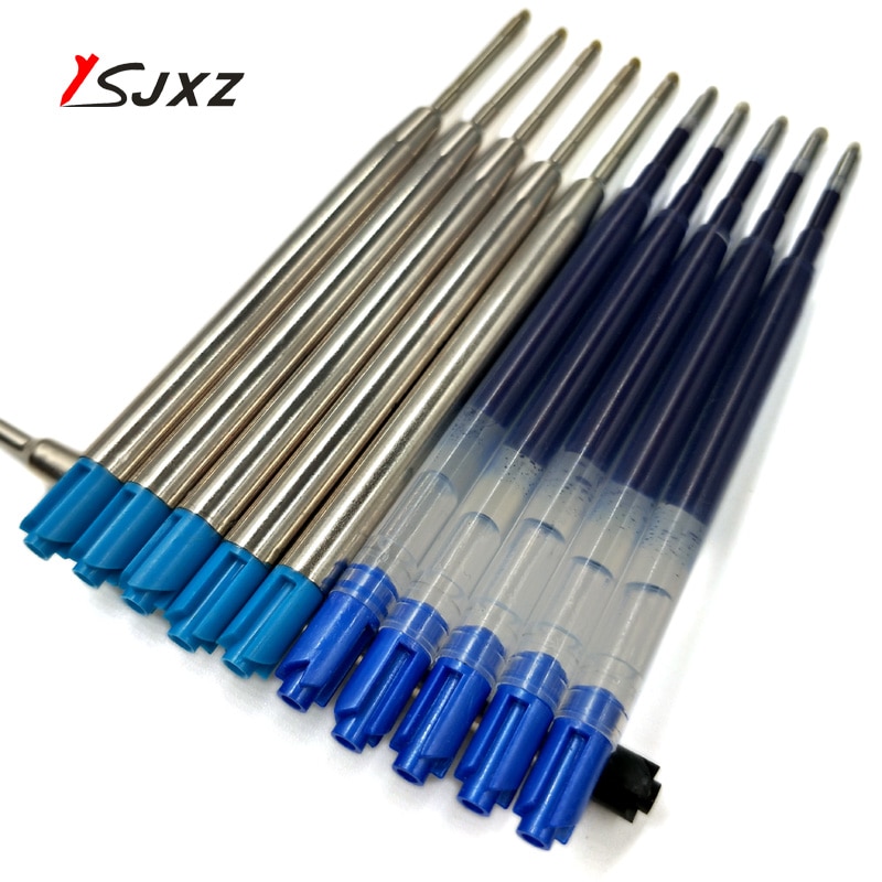 6 teile/los Rolle Kugelschreiber Nachfüllung Mittel Feder Blau Schwarz Farbe Tinte Kugelschreiber füllt nach für Schule Büro Schriftlich