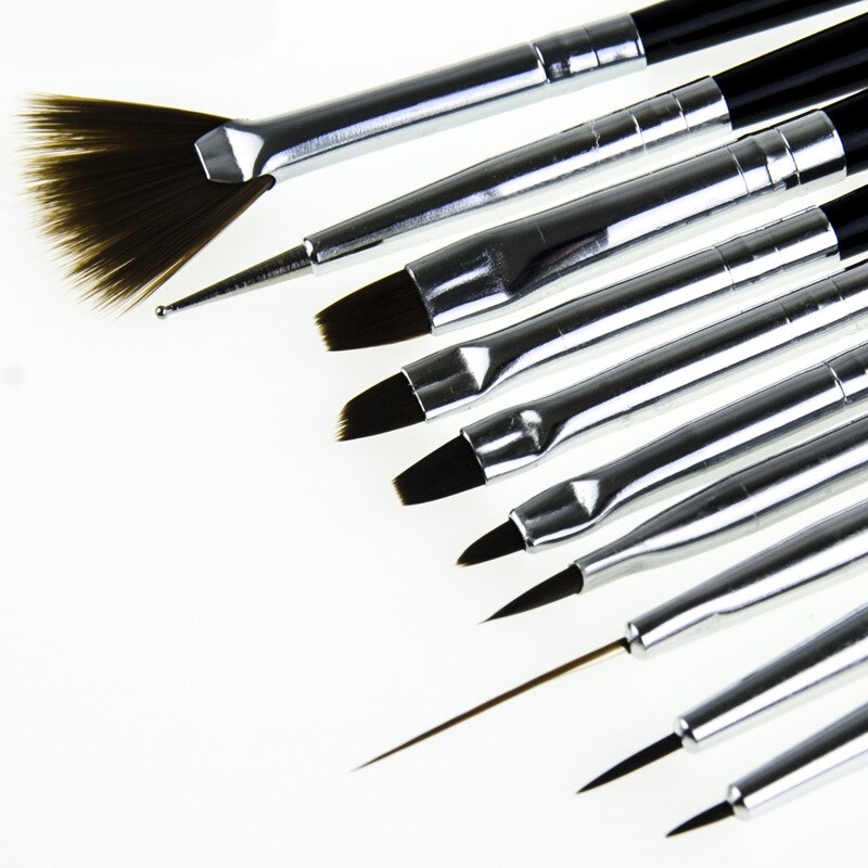10 stück Nagel pinsel Nagel Gel stift stift malerei Polnischen pinsel punkt malerei zeichnung werkzeuge einstellen _