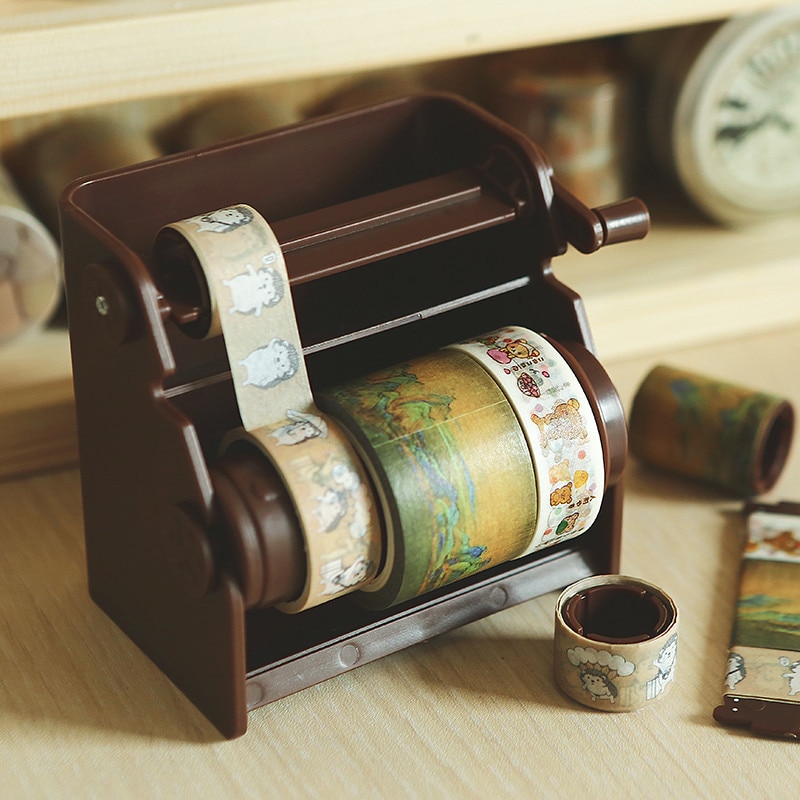 Einfache Farbe Papier Band Verteiler papier Band Spender Abgabe Gerät Washi Band Spender Band Halfter Verpackung Maschine