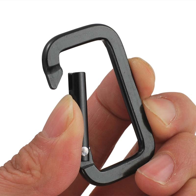 Heißer 5cm Rechteck bilden Karabiner Legierung Klettern Schnalle Schlüssel Kette Praktischen Schlüssel Ring Sicher Verschlüsse Schlüssel Kette
