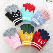 Winter Kinder's Handschuhe Baby Mädchen Jungen warm dick Kinder's Fäustlinge niedlich Karikatur Katze Kinder Handschuhe
