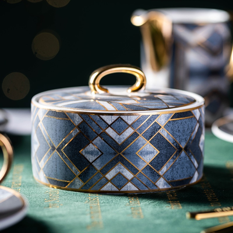 Kaffee Zucker Glas Keramik Zucker Schüssel Europäischen Süssigkeit Topf Bringen Abdeckung Zucker Krug Weiß Sand Zucker Haushalt Würfel Zucker Topf