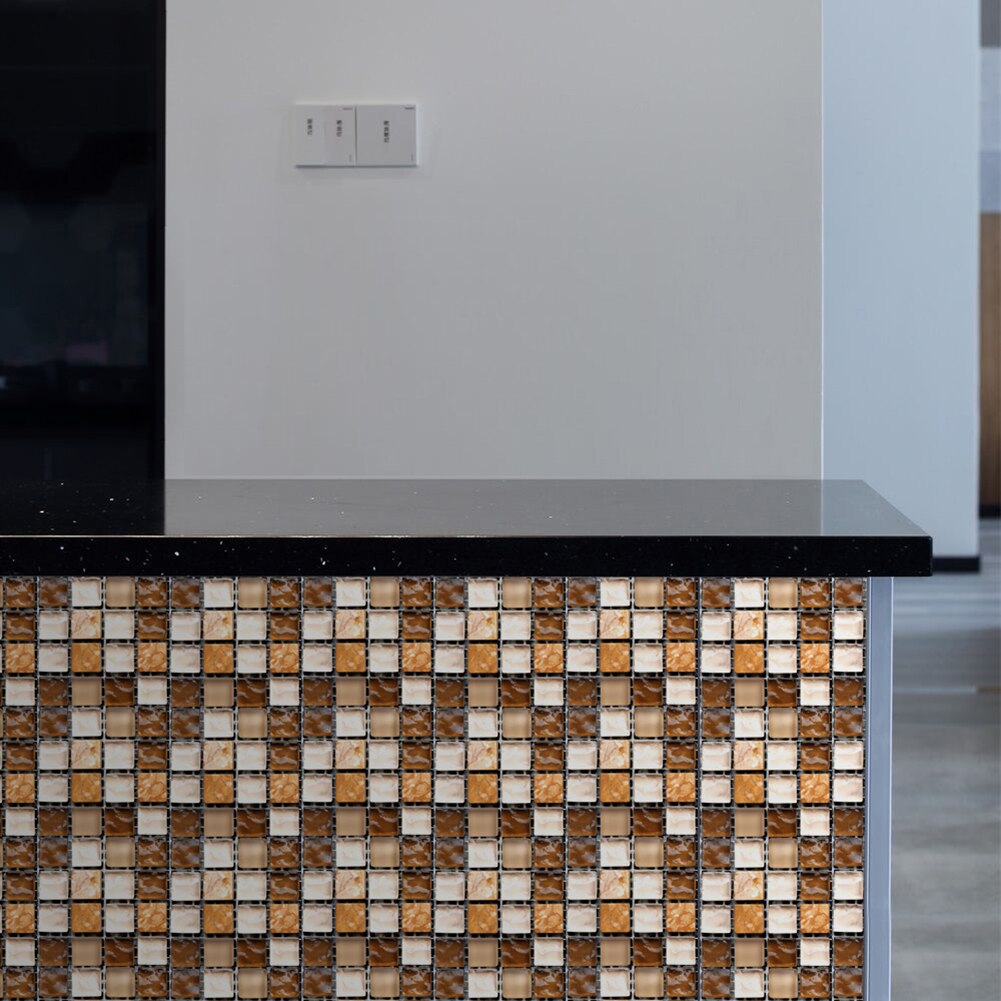 10 teile/satz DIY Mosaik aufbringen Fliesen Aufkleber Kreative Möbel Einzigartige Fliesen Aufkleber Wasserdicht Schlecht Zauberstab Boden Decals