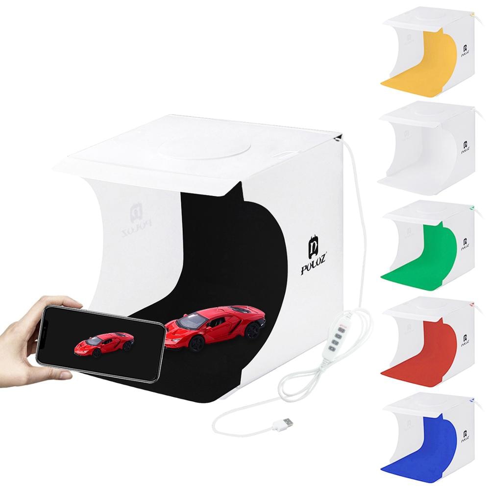Mini Falten Leuchtkasten LED Licht Foto Kasten Zimmer Foto Studio Lampe LED Beleuchtung Fotografie Kamera Foto Hintergrund Kasten Licht Zelt