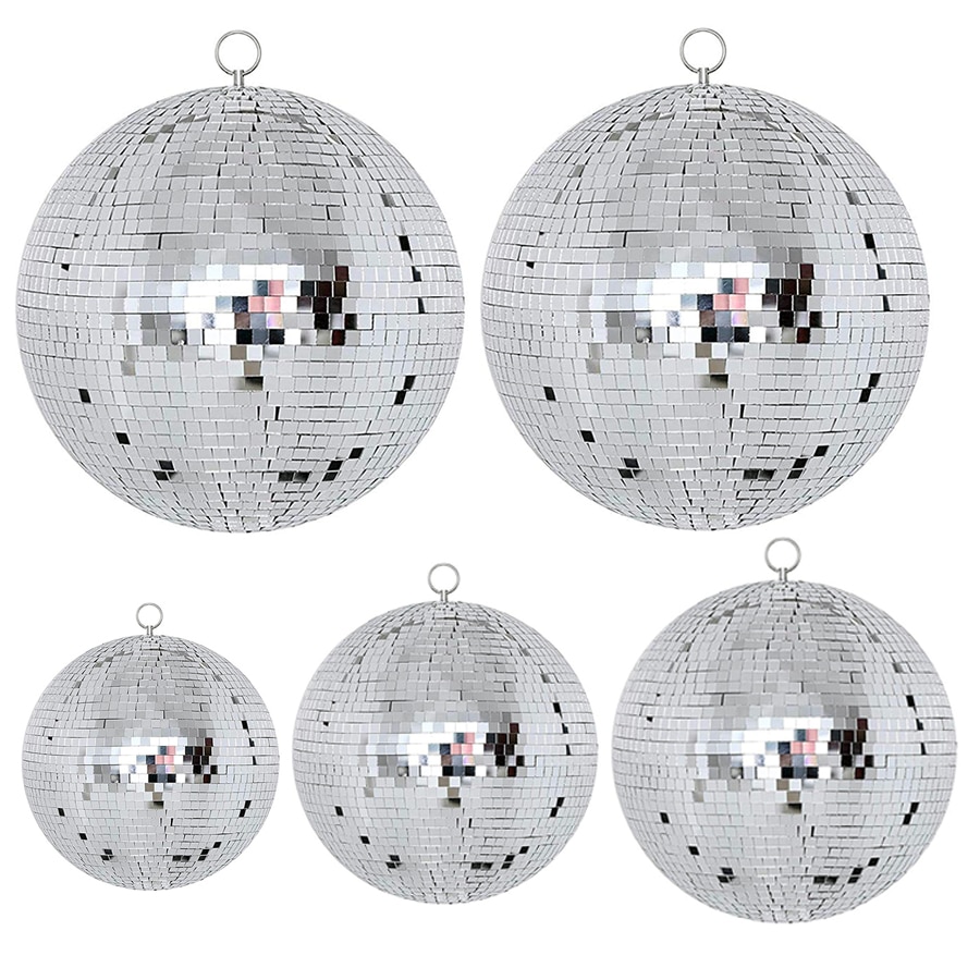 Thrisdar Durchmesser 15/20/25/30CM Reflektierende Glas Spiegel Disko Ball Weihnachten Hochzeit Party Bar Disko spiegel Ball Bühne Licht