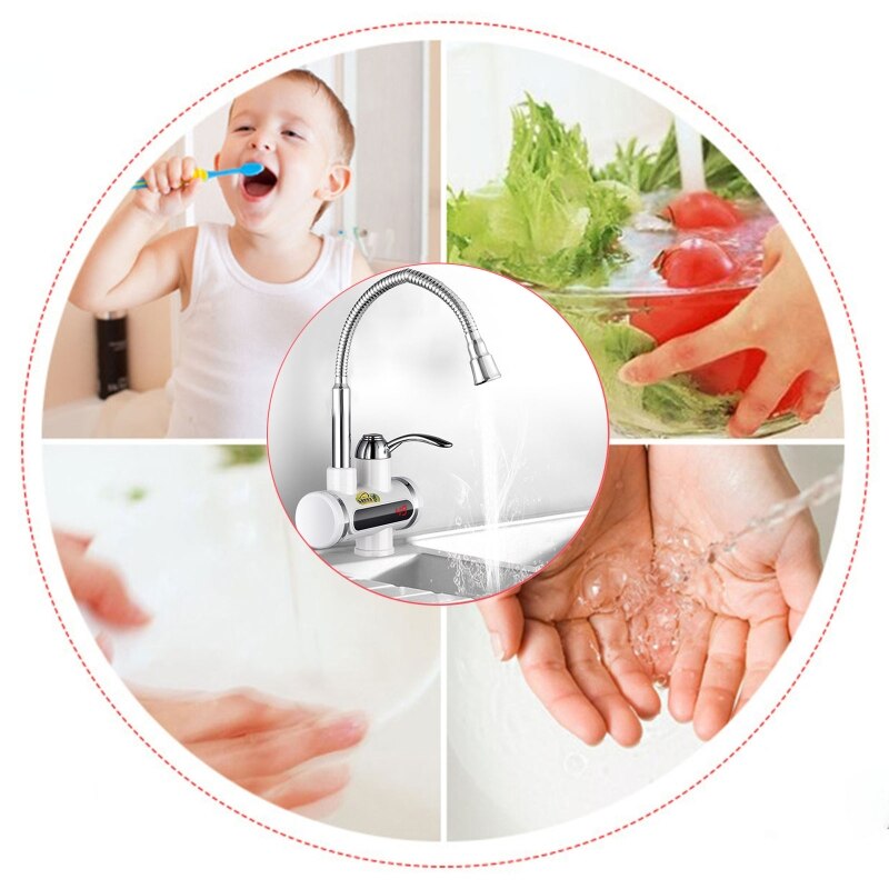 sofortig Elektrische Wasser Heizung Schnelle Heizung Wasserhahn mit Temperatur Anzeige