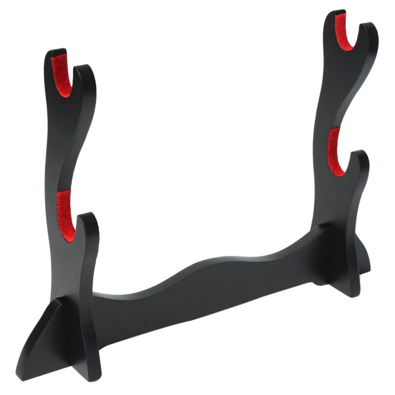 2 Ebene Katana Samurai Schwert Halfter Schwarz Halterung Aufhänger verrotten Baumwolle Anzeige-ständer