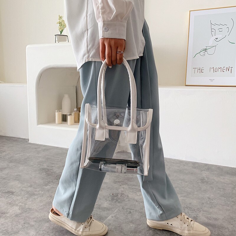 Frauen Umhängetasche Tasche Pvc Sommer Umhängetasche transparent Kupplung Tasche Große Kapazität Handtaschen Bolso De Mano Mujer