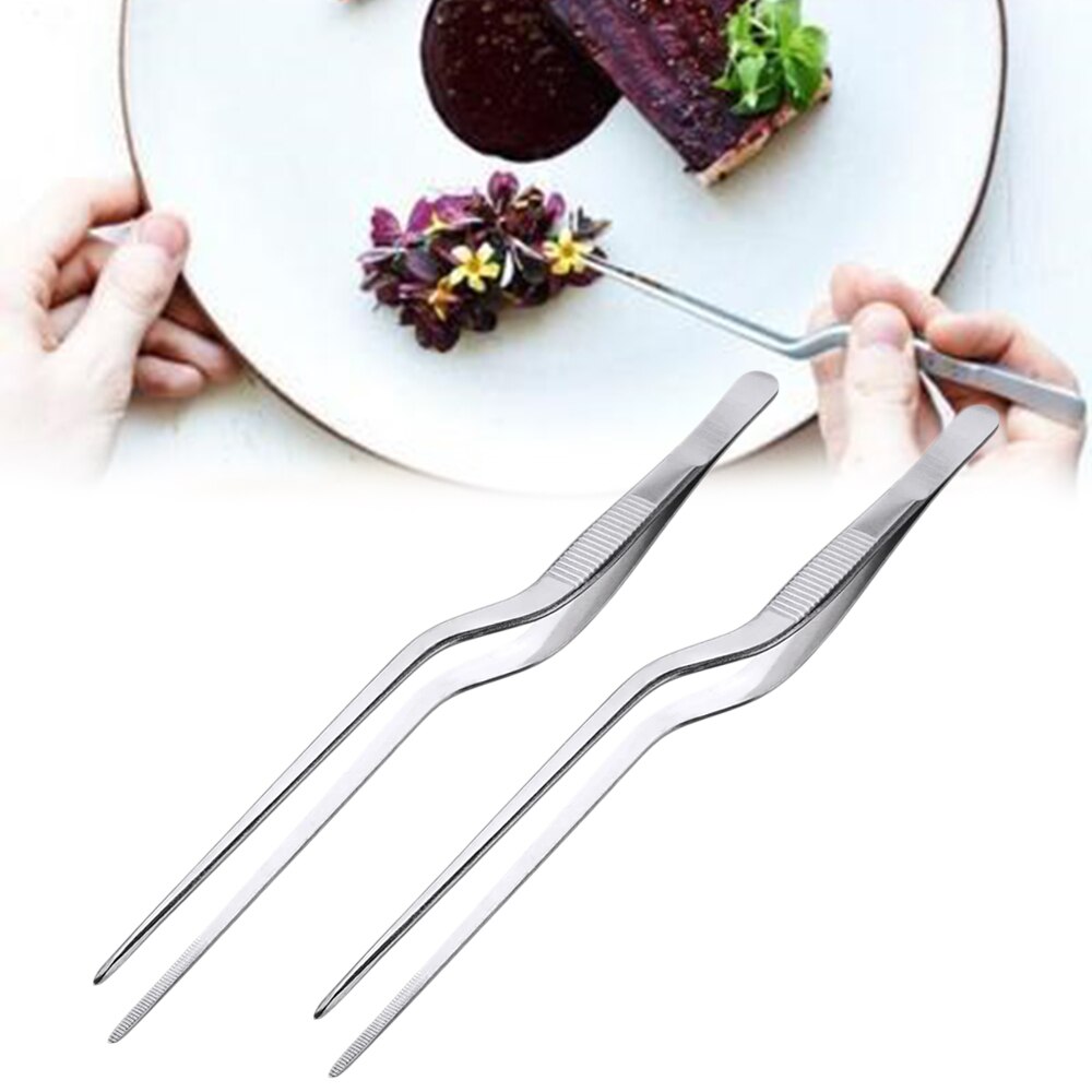 Grill Zange Tragbare Lebensmittel Zange Pinzette Grill Lebensmittel Edelstahl Zange Kochen Western-stil kochen Platte Werkzeug Clip
