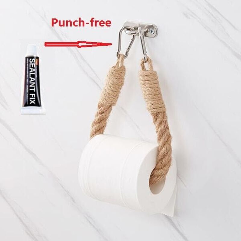 Schlag kostenloser Wc papier Halfter für hängen alte Schlecht dekoration liefert handtücher Hotel hanf seil wc papier Halfter WJ901
