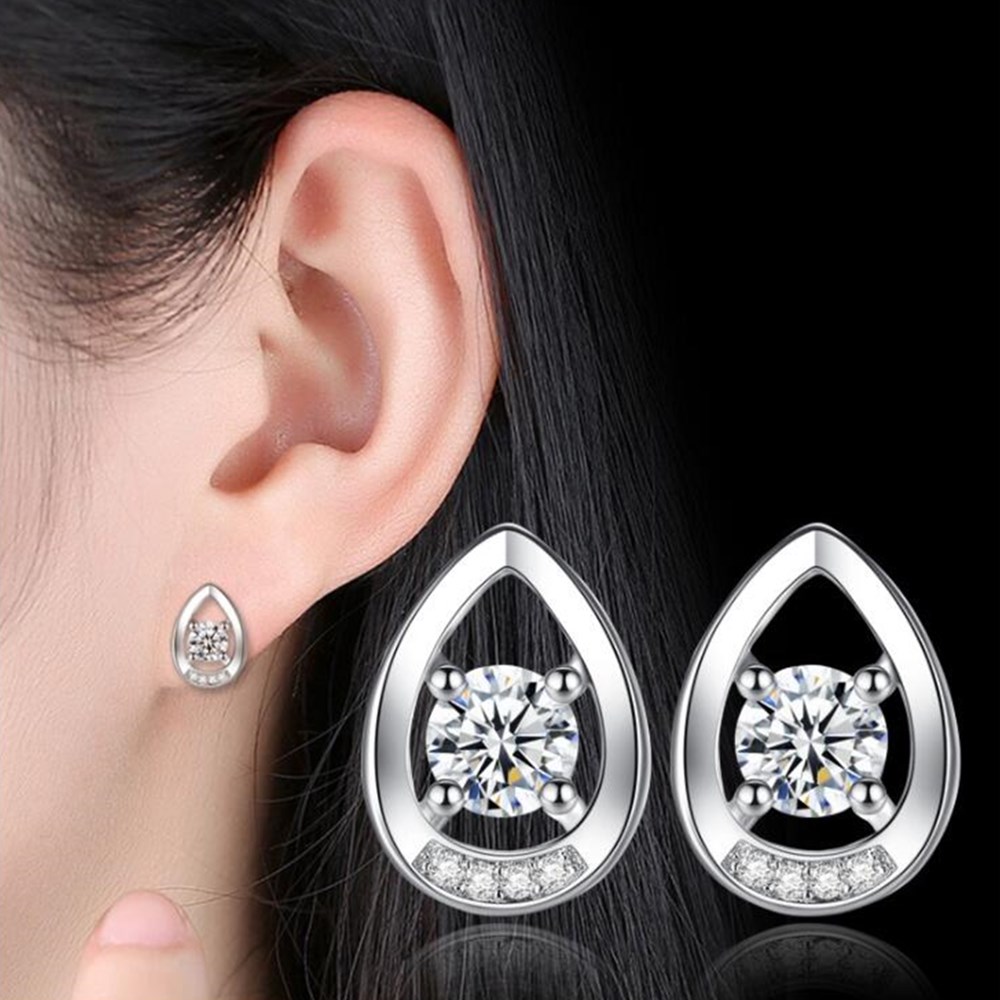 NEHZY 925 Sterling silber neue schmuck ohrringe retro einfache lila zirkonia silber ohrringe