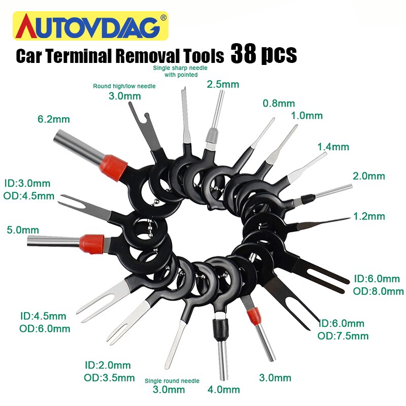 39 stücke OBD2 Stifte Auto Terminal Entfernung Werkzeuge Werkzeug Bausatz Auto Abzieher Reparatur crimpen Stecker Auszieher Stifte Endgeräte Entfernung Werkzeuge