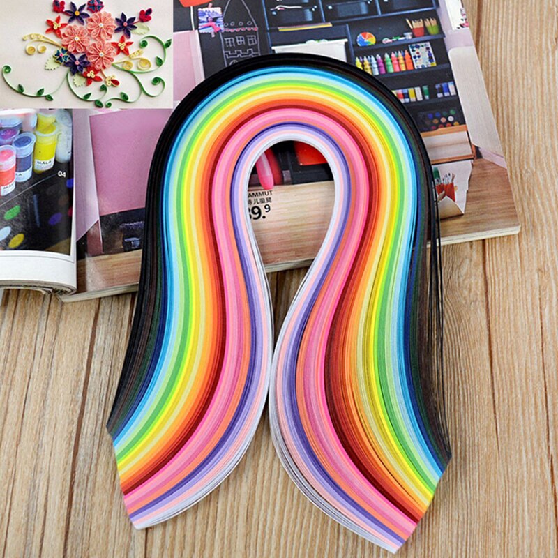 260 stücke 3mm 26 Farben Papier Quilling Papier DIY Dekoration Druck Linderung Origami Handwerk Papier