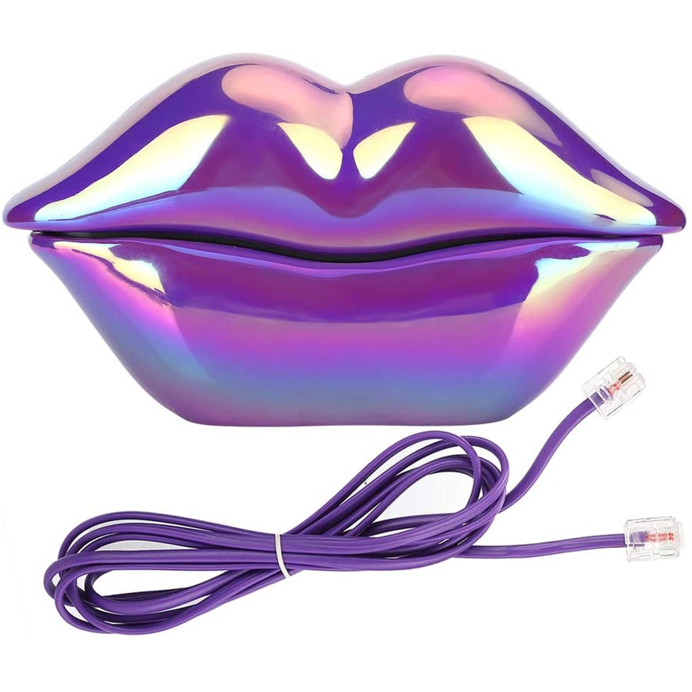 Kreative Lippen bilden Telefon Galvanisieren Schreibtisch Festnetz Telefon für Heimat Sekretariat Dekoration Mund der Telefon telefone