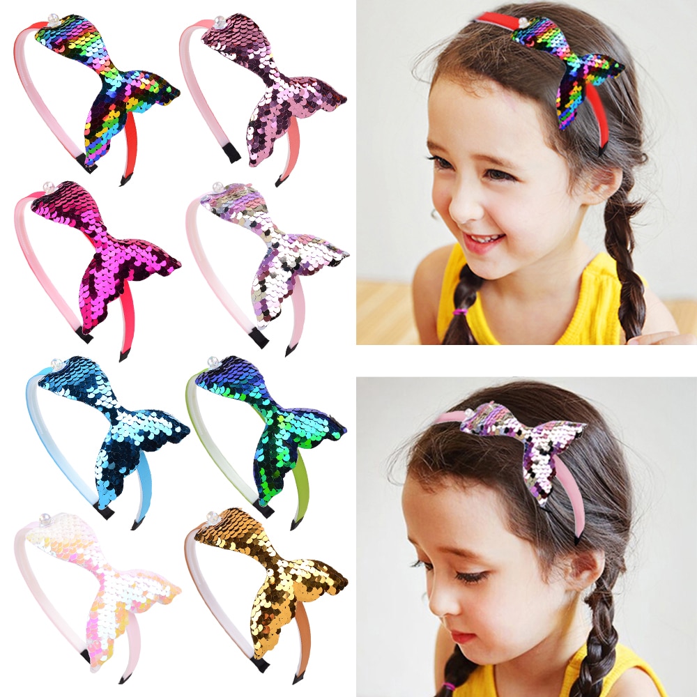 3,14 zoll fest Pailletten Haarbänder Prinzessin Mädchen Dame Haar Dekor Bowknot Band Haar Band Handgemachte Headwear Haar Zubehör 915