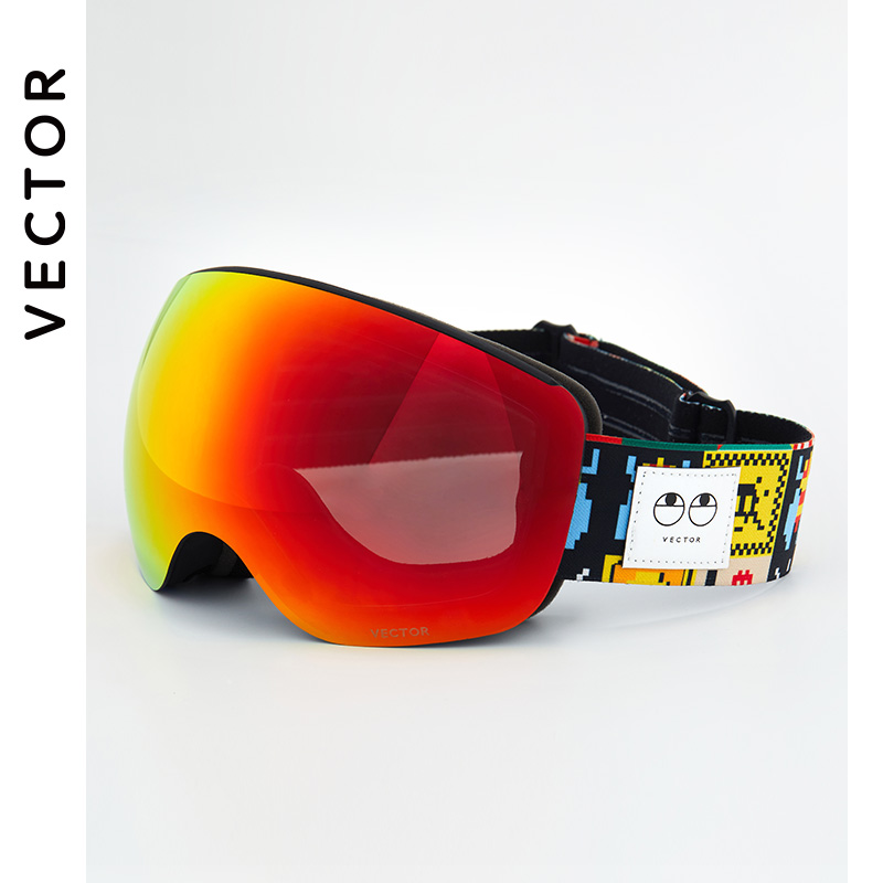 OTG Characterist Drucken Gurt Ski Brille Schnee Brille Männer Skibrille Anti-Nebel Snowboard Skifahren Frauen Sonnenbrillen draussen Sport