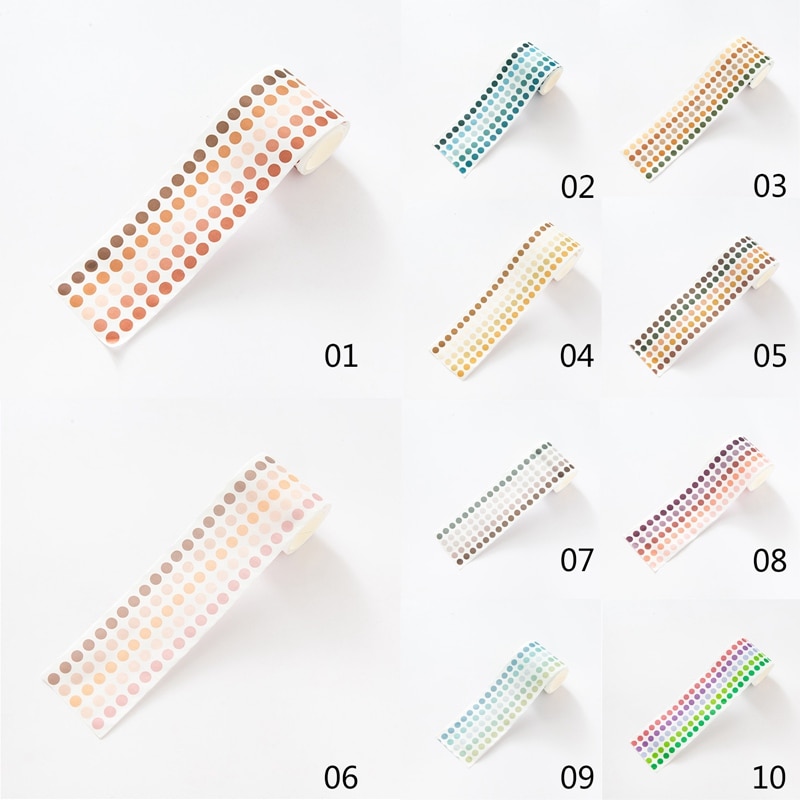 1 rolle 60mm Bunte Punkte Washi Klebeband Schreibwaren Dekorative Aufkleber Bänder DIY Farbe Gradienten Band Aufkleber Dekor Abdichtung Bänder