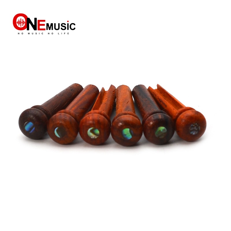 Reine Cocobolo Holz Akustische Gitarre Brücke Stifte abalone Perle Punkt Inlay dauerhaft Gitarre Schnur NäGel Stift Guitarra Zubehör