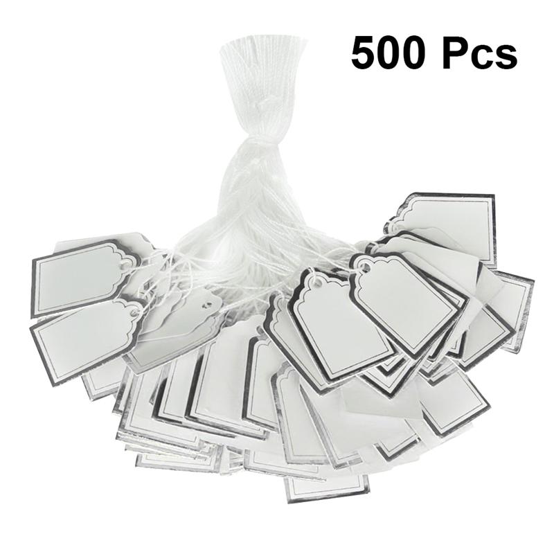 500 stücke Preis Stichworte Schmuck Anzeige Stichworte Papier Karten Wünschen Karten Nachricht Karten Tuch Hängen Stichworte Karten (Zufällig farbe)