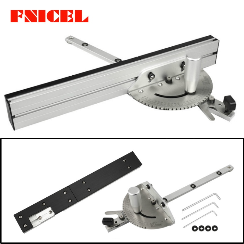 450mm Gehrung Messgerät mit Spur halt Tisch Sah/Router Gehrung Messgerät SäGen Montage Herrscher für Kreissäge Router holzbearbeitung Werkzeuge DIY