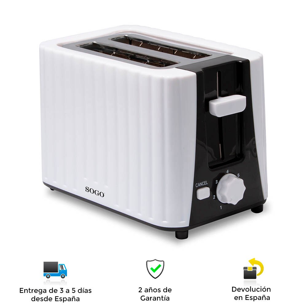 Elektrische Toaster 2 scheiben von Sogo, schnelle, leistungsstarke, elegante, moderne, einfach verwenden und reinigung, fach wählen hoch, einstellbar, sicher, Toaster, Toaster, brot Toaster
