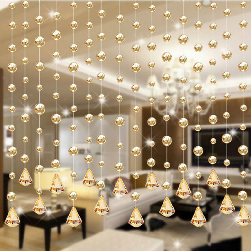 1m/1 stücke Acryl Kristall Perle Vorhang Hochzeit DIY Party Dekoration Moderne Wohnzimmer Vorhang Kristall Fenster Vorhang TSLM1