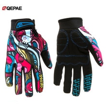 Qepae Volle Finger Sport Handschuhe Fahrrad Handschuhe Anti-Unterhose Fahrrad Radfahren Reiten Handschuhe für Frauen/Männer Skifahren Motorrad motorrad